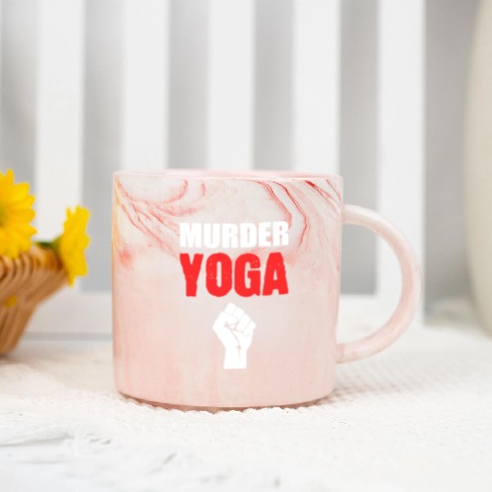 Murder Yoga Yoga Coach Gift Marble Mugs