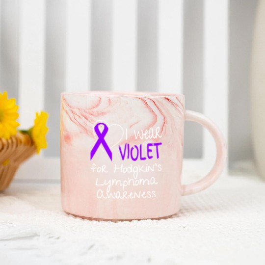 I Wear Violet For Hodgkins Lymphoma Awareness Marble Mugs