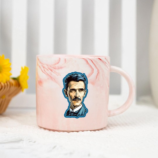 Nikola Tesla Physics Nerd Geek Marble Mugs