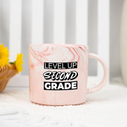 Back to School Marble Mugs Level Up 2nd