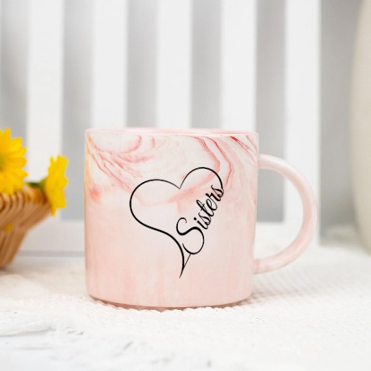 I Love My Sister Marble Mugs