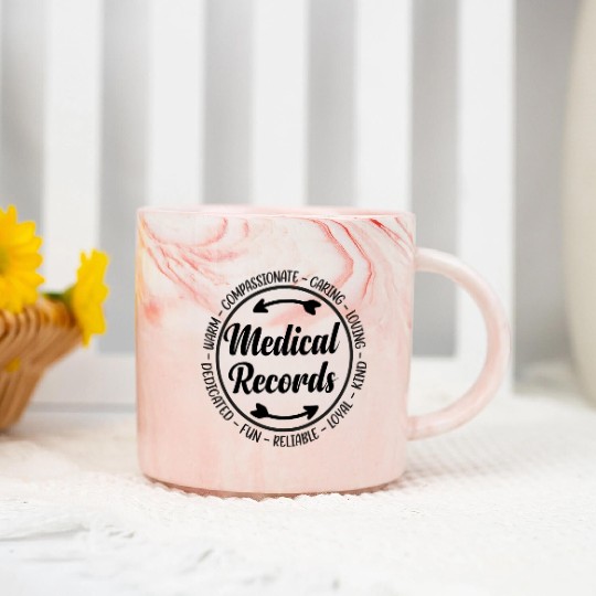 Funny Medical Records World Health Day Marble Mugs
