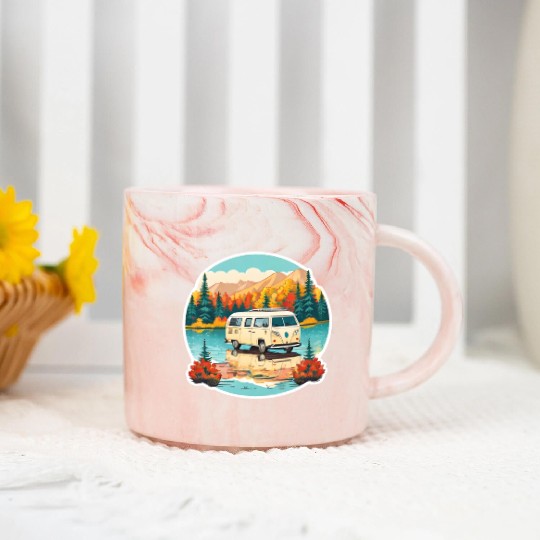 A Camper Van Marble Mugs