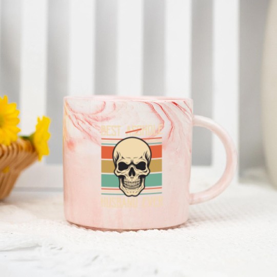 Vintage Best Asshole Husband, Husband png, bride Marble Mugs