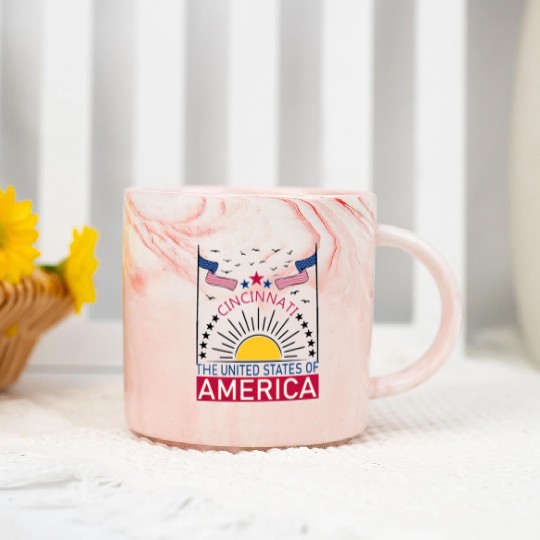 Welcome to Cincinnati Ohio Marble Mugs