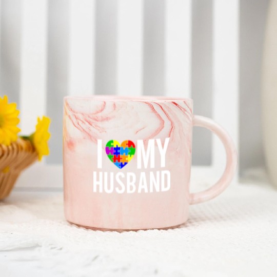 I Love My Husband Marble Mugs