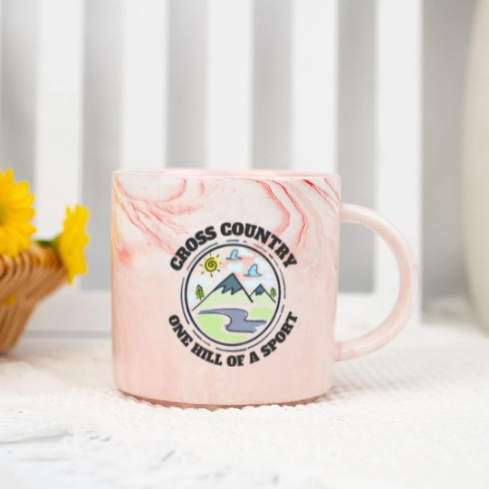 High School Running Marble Mugs, Cross Country Hills,
