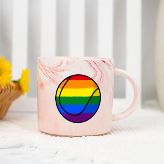 Love Is Love Pride Rainbow Tennis Marble Mugs