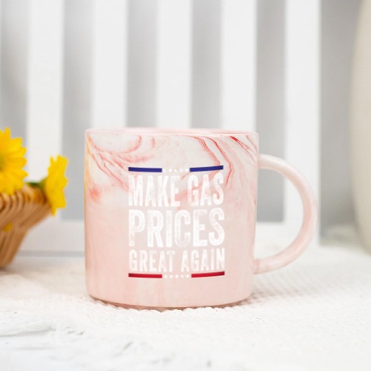 Make Gas Prices Great Again Anti Biden Republican Marble Mugs