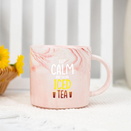 Iced Tea Drink Design Keep Calm And Drink Iced Tea Marble Mugs