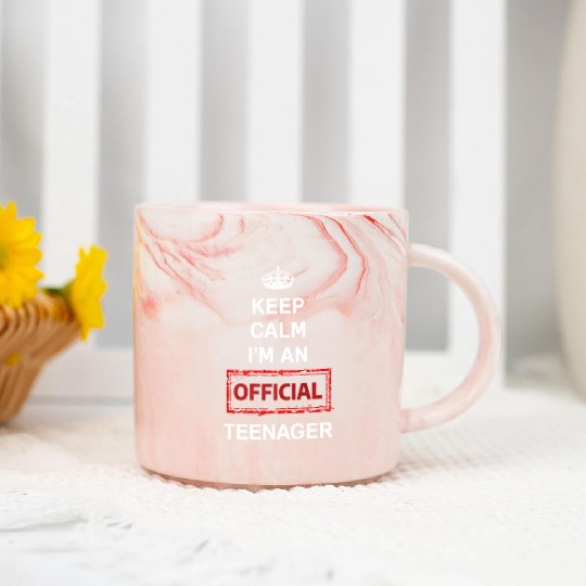 Keep Calm I'm an Official Teenager Marble Mugs