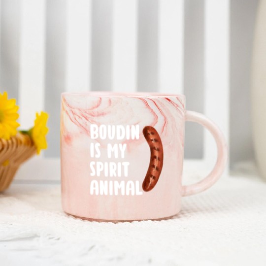 Boudin is My Spirit Animal, Funny Louisiana Cajun Marble Mugs