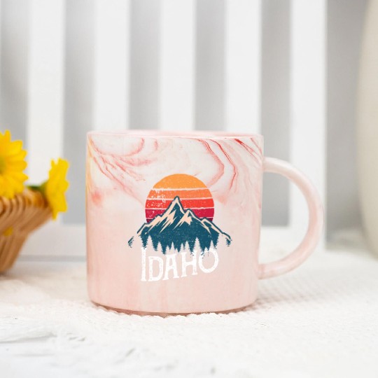 Idaho Id Moains Outdoor Wildness Marble Mugs
