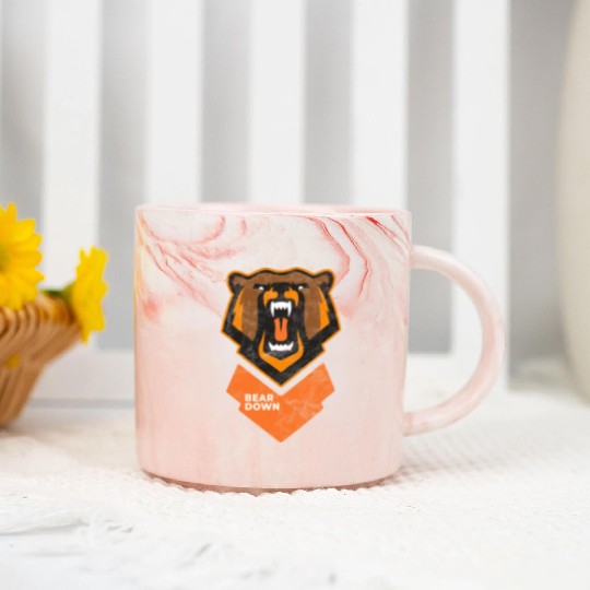 Fierce Modern Bear Down Party Tailgate Sunday Marble Mugs
