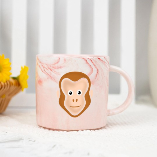 Monkey Face Adorable Marble Mugs