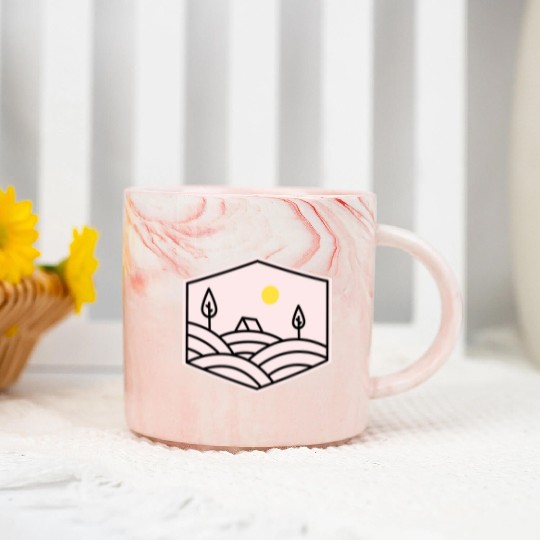 Camping Nature Wild Marble Mugs