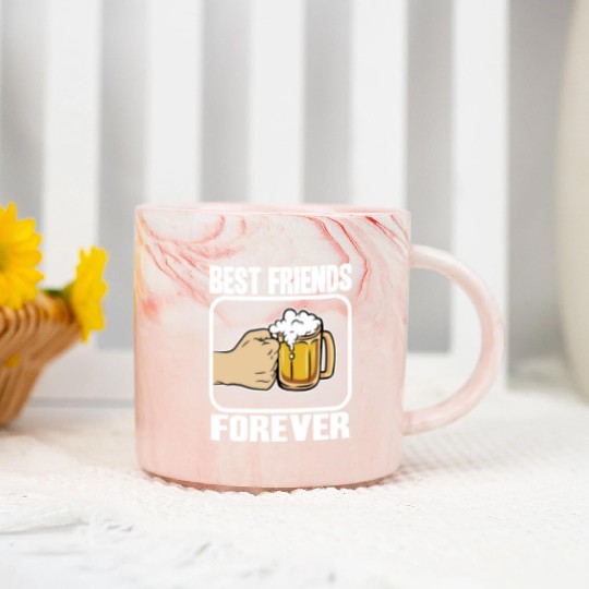 Best Beer Friends Forever Funny Alcohol Buddy Marble Mugs