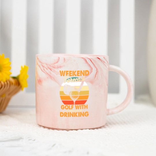 Weekend Forecast Golf With Drinking Chance Golf Marble Mugs