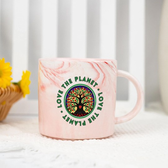 Tree: detailed, relaxing, & positive Marble Mugs