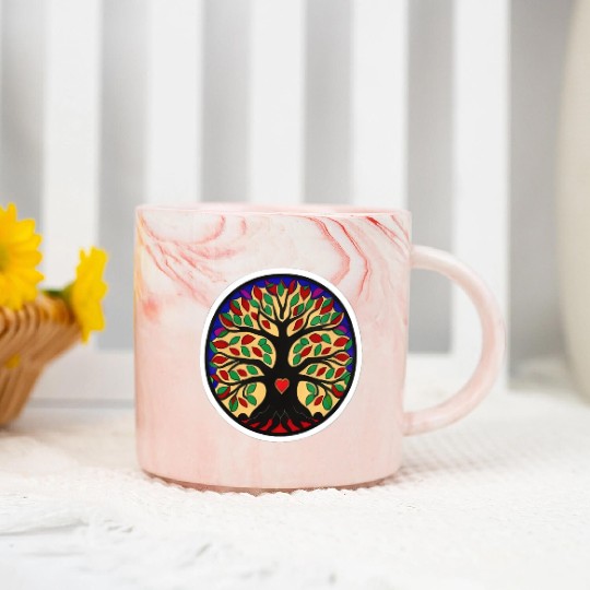 Tree: detailed, relaxing, & positive Marble Mugs