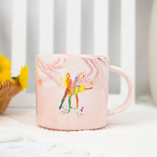 Ballet Dance Couple Woman Ballerina Marble Mugs