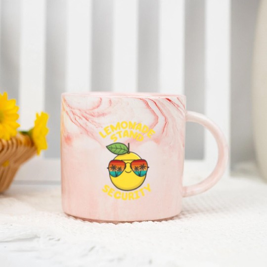 Lemonade Stand Security Cute Lemon Summer Marble Mugs