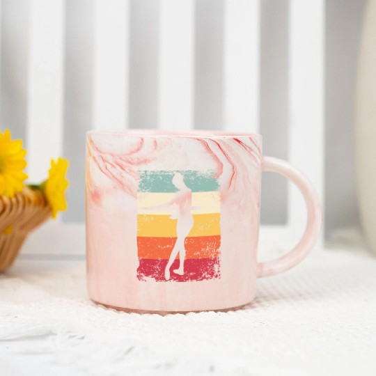 Ballet Dancer Vintage Woman Ballerina Marble Mugs