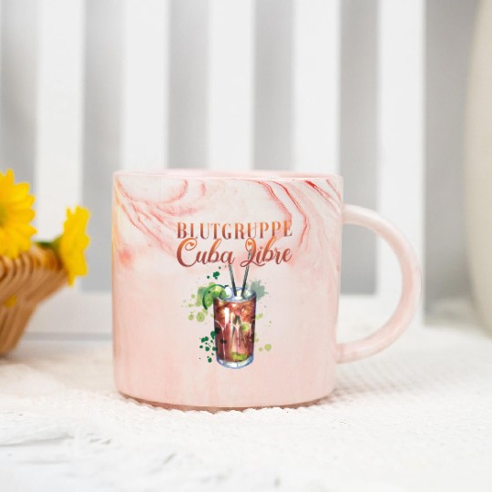 Blutgruppe Cuba Libre Cocktail Bartender Marble Mugs