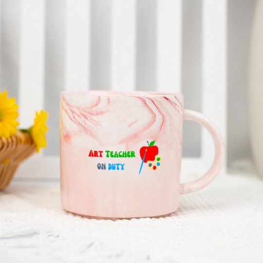 Art Teacher On Duty Marble Mugs