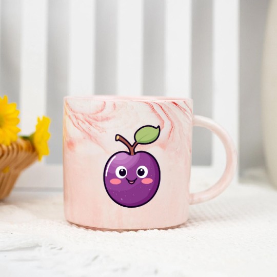 Kawaii Plum - Joyful Plumtastic Marble Mugs