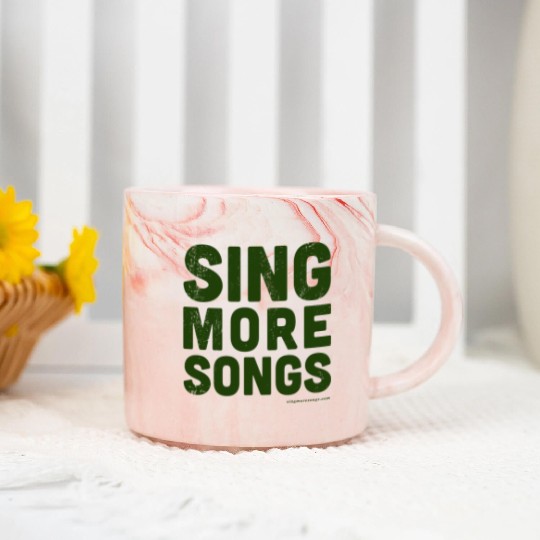 Sing More Songs Marble Mugs (Green)