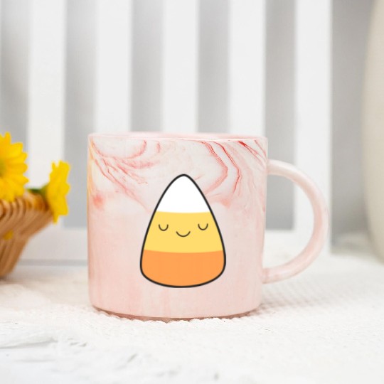 Candy Corn Marble Mugs