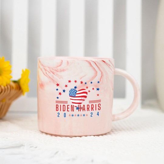 US President Joe Biden supported US Vice President Marble Mugs