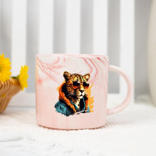 Street Style Cheetah | Cheetah Lovers Marble Mugs
