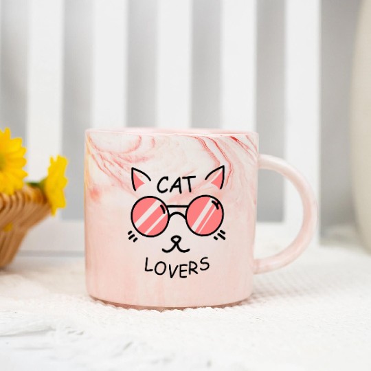 Cat lovers Marble Mugs