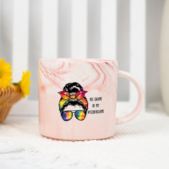 Sobriety Marble Mugs, No Shame In My Sober Game Women