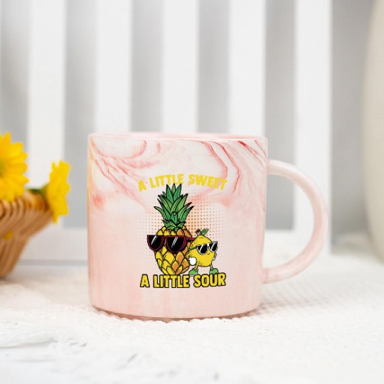 A Little Sweet A Little Pineapple And Lemon For Marble Mugs