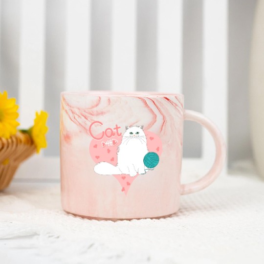 Love Persian Cat Marble Mugs