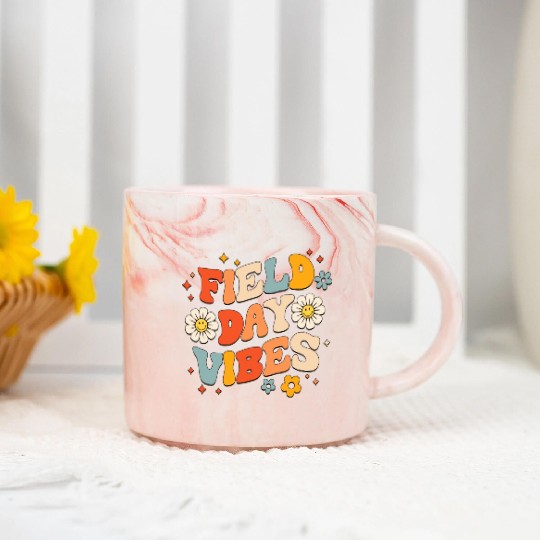 Field Day 2023 Funny Field Day Vibes Teacher Boy Marble Mugs