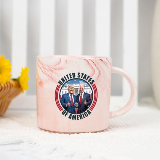 President USA Donald Trump Joe Biden Marble Mugs