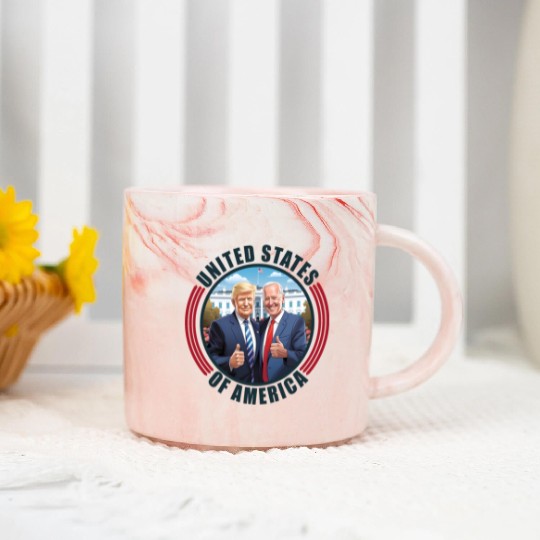 President USA Donald Trump Joe Biden Marble Mugs