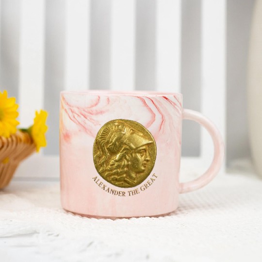 Alexander the Great, the great Greek warrior. Marble Mugs