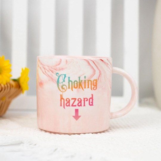 Choking hazard down arrow Marble Mugs