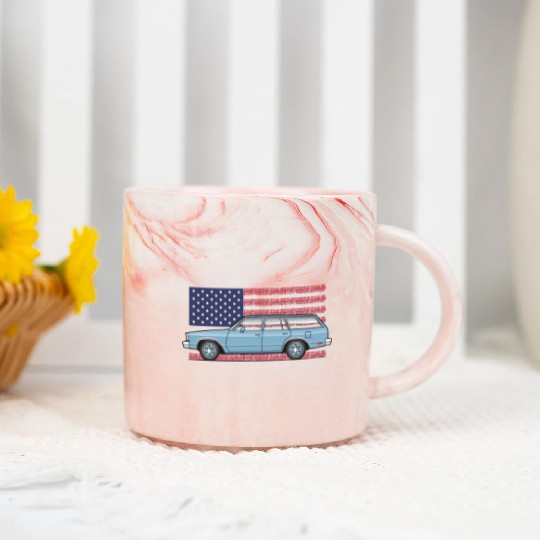 Usa Light Blue Marble Mugs