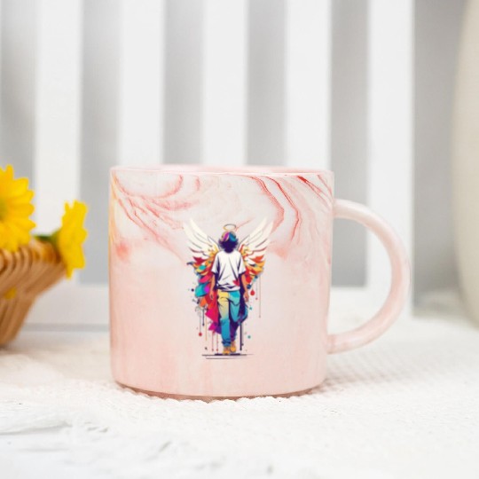 Angel with no face Marble Mugs
