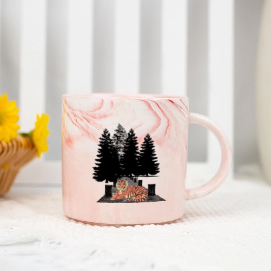 tiger in the forest Marble Mugs