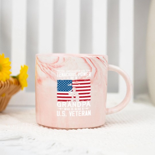 US Army Veteran Grandpa Marble Mugs