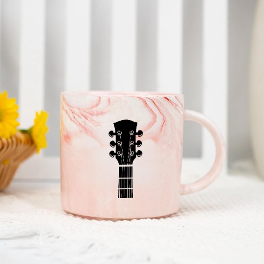 Guitar logo shadow Marble Mugs