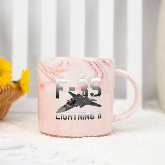 F 35 Lightning II Marble Mugs