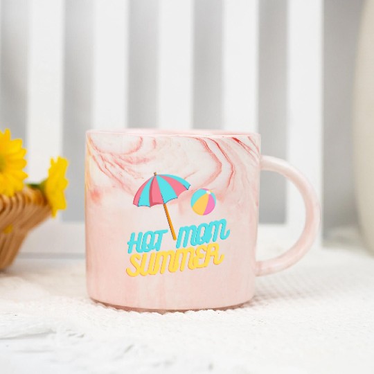 HOT MOM SUMMER Marble Mugs